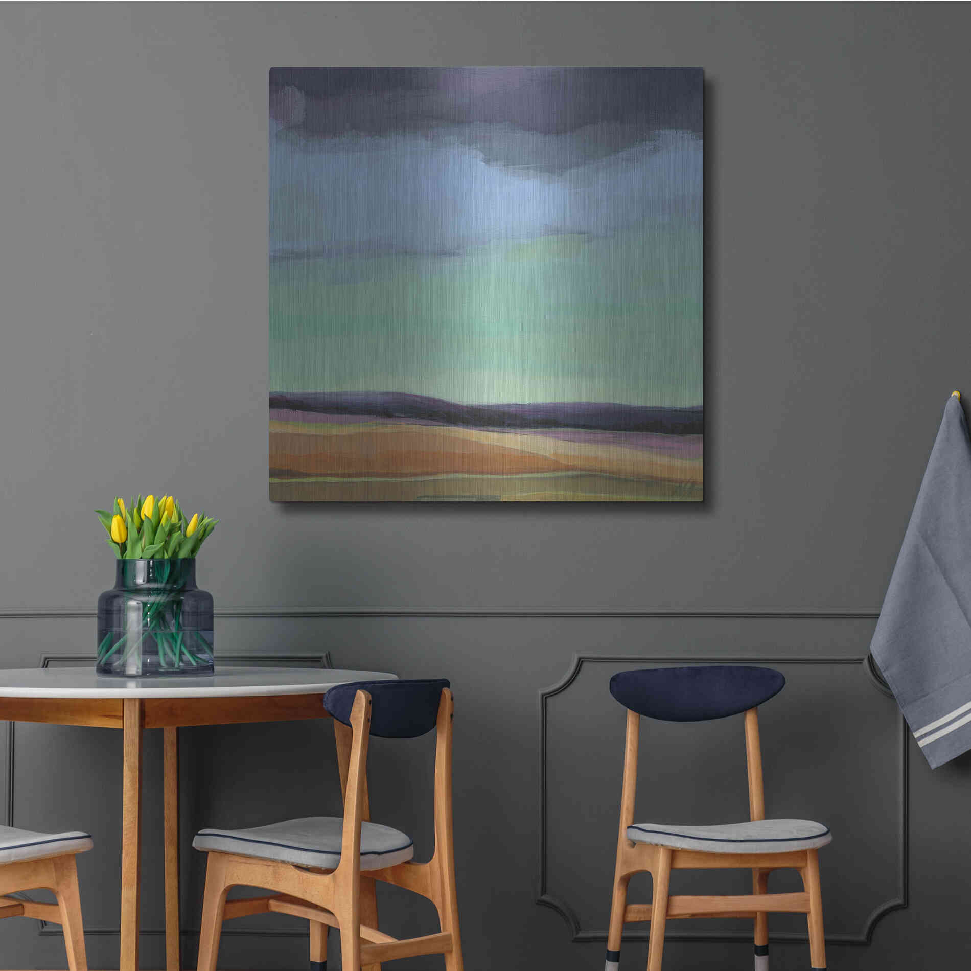 Luxe Metal Art 'Too Much Walking' by Niki Arden, Metal Wall Art,36x36