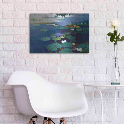 Luxe Metal Art 'Water Lilies' by Tadashi Asoma, Metal Wall Art,24x16