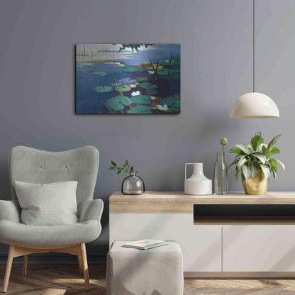 Luxe Metal Art 'Water Lilies' by Tadashi Asoma, Metal Wall Art,24x16