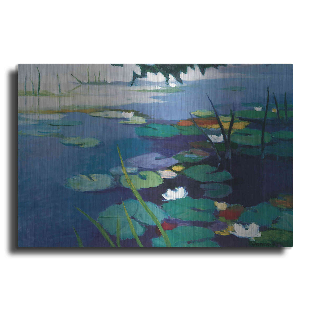 Luxe Metal Art 'Water Lilies' by Tadashi Asoma, Metal Wall Art