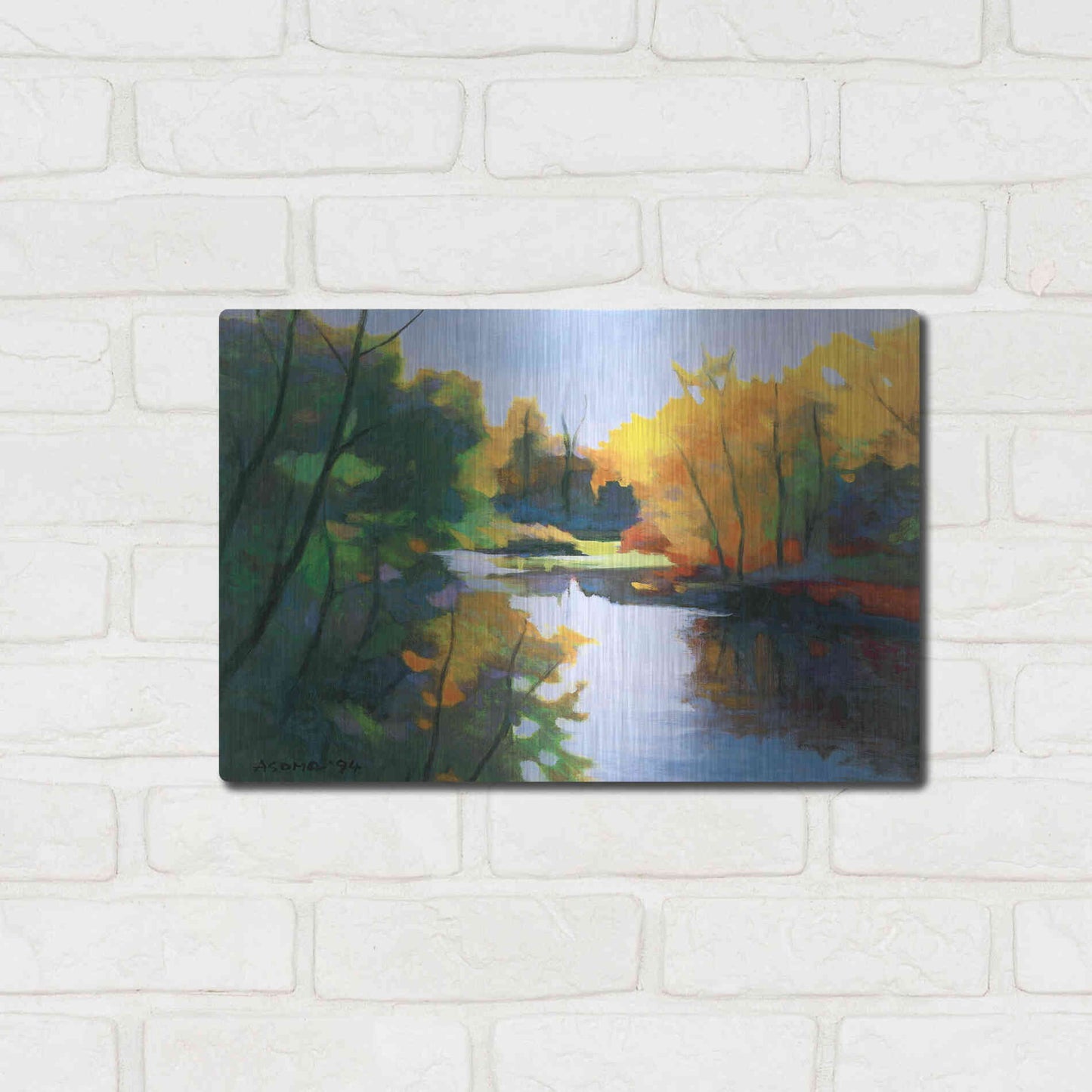 Luxe Metal Art 'Magic Afternoon' by Tadashi Asoma, Metal Wall Art,16x12