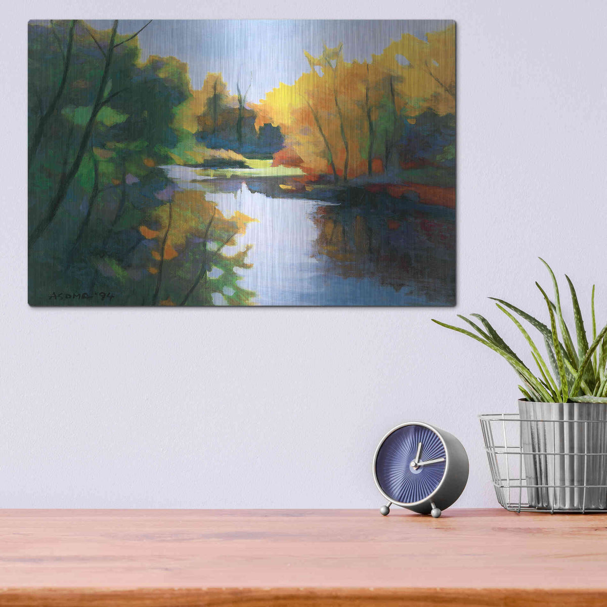 Luxe Metal Art 'Magic Afternoon' by Tadashi Asoma, Metal Wall Art,16x12