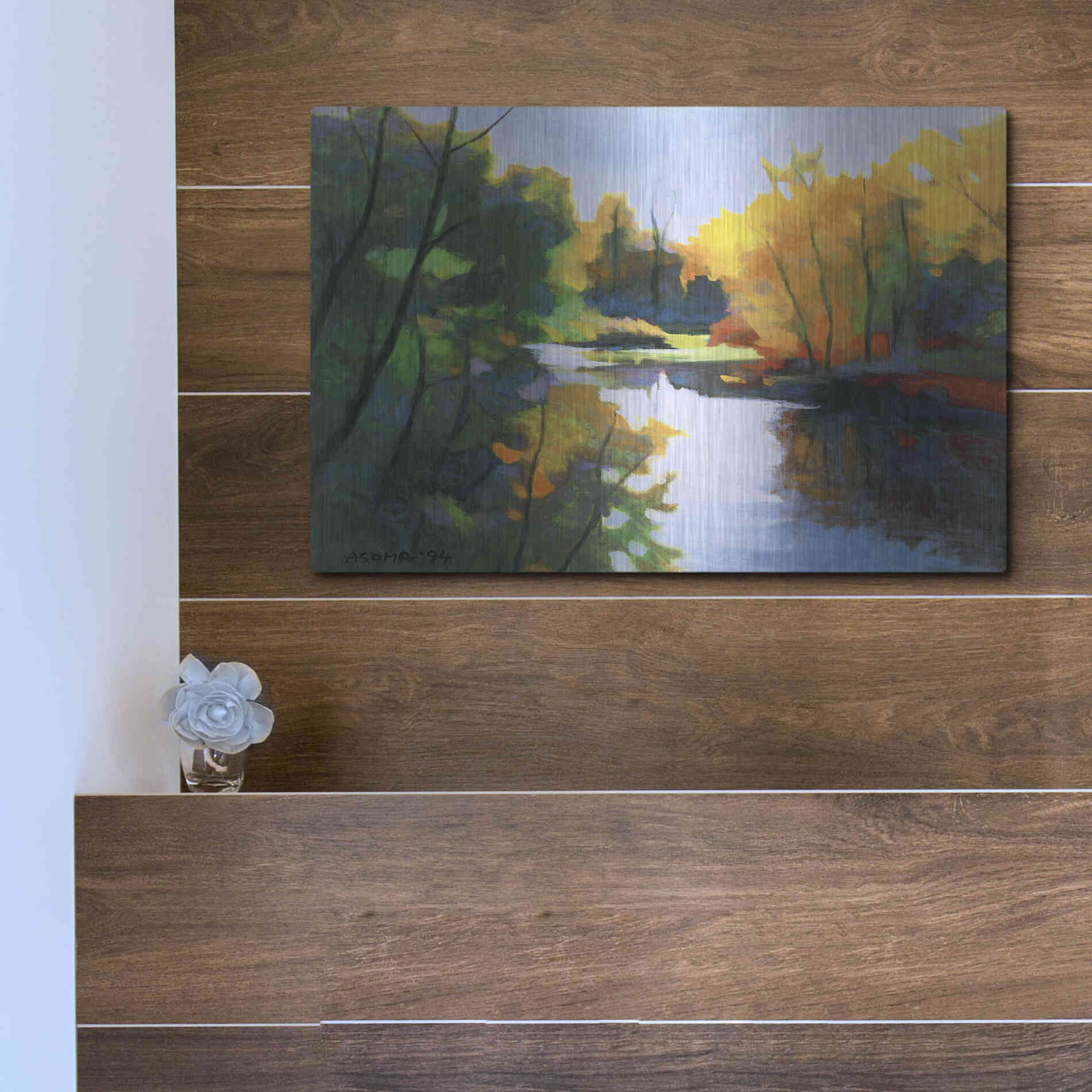 Luxe Metal Art 'Magic Afternoon' by Tadashi Asoma, Metal Wall Art,16x12