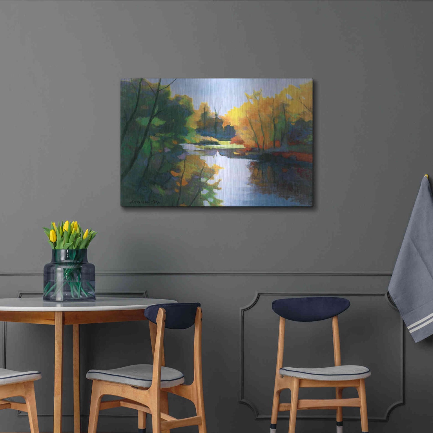 Luxe Metal Art 'Magic Afternoon' by Tadashi Asoma, Metal Wall Art,36x24