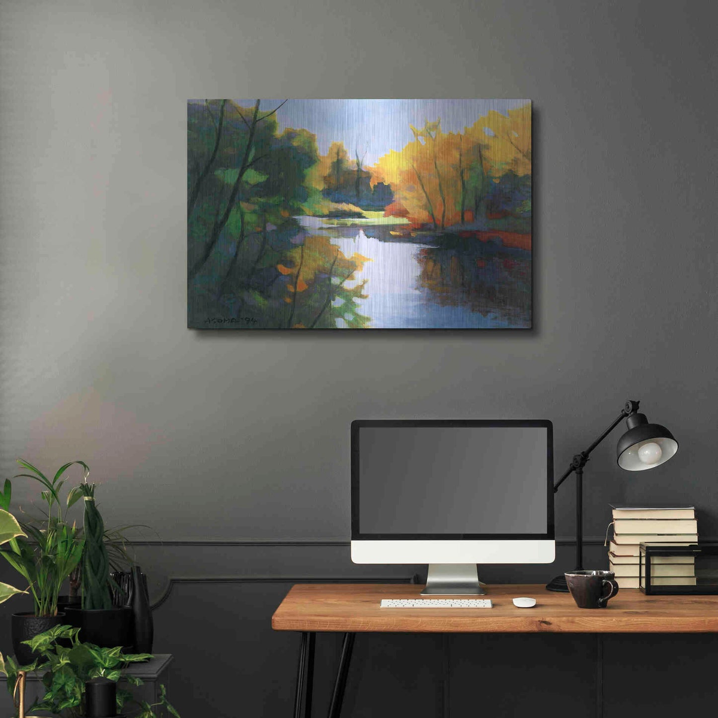 Luxe Metal Art 'Magic Afternoon' by Tadashi Asoma, Metal Wall Art,36x24