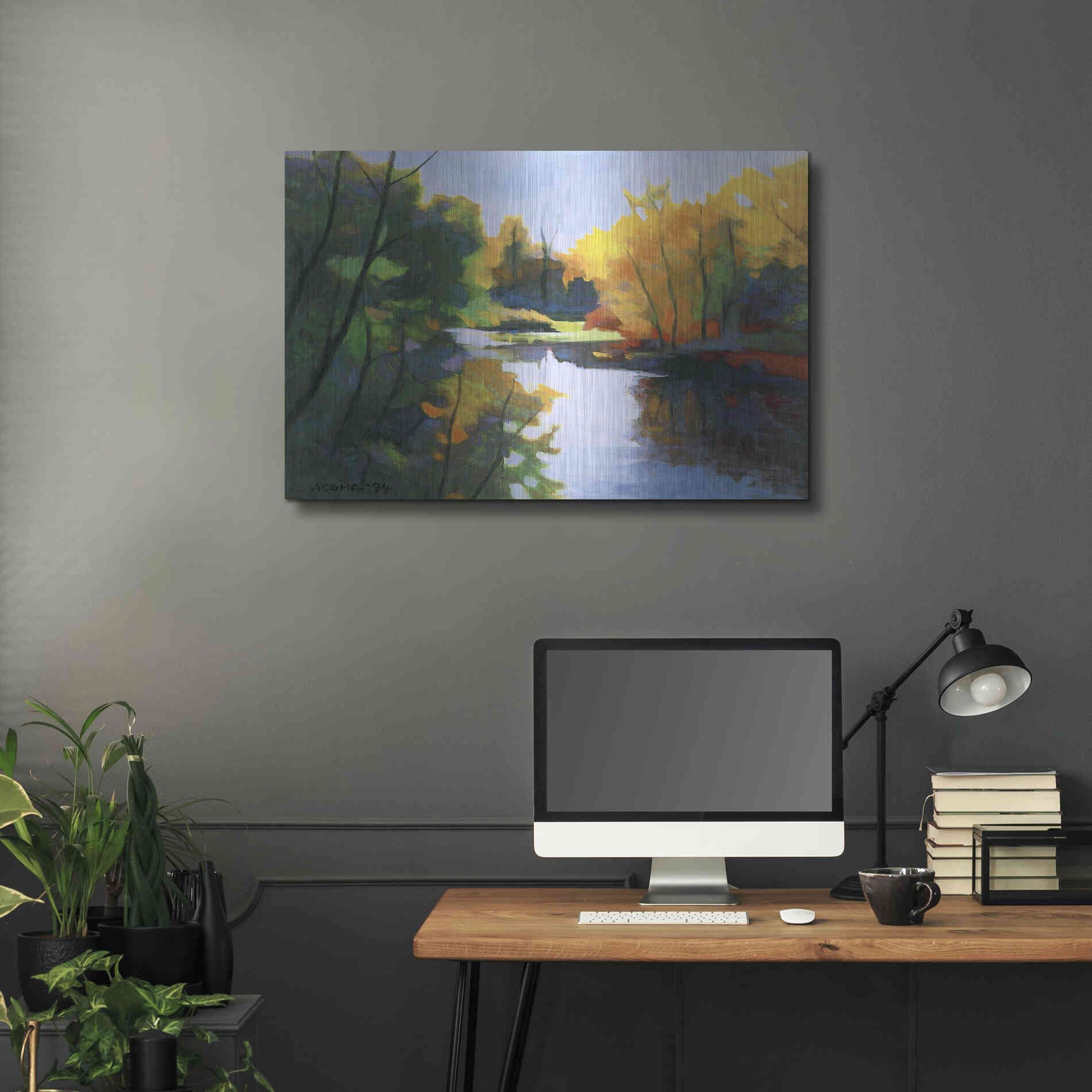 Luxe Metal Art 'Magic Afternoon' by Tadashi Asoma, Metal Wall Art,36x24