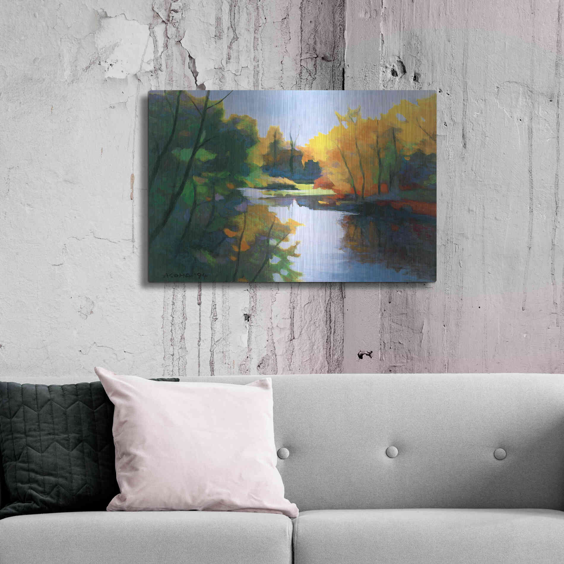 Luxe Metal Art 'Magic Afternoon' by Tadashi Asoma, Metal Wall Art,36x24