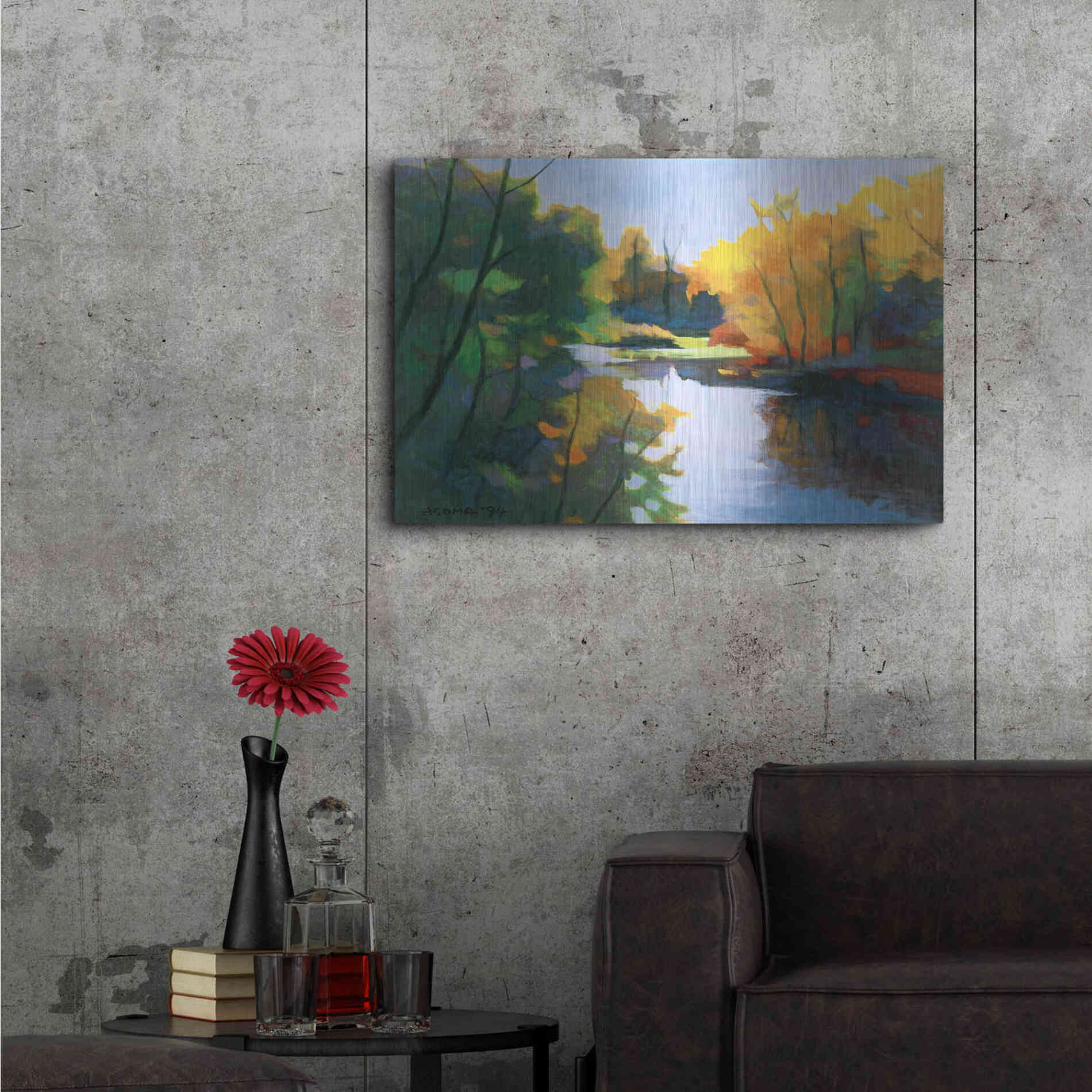 Luxe Metal Art 'Magic Afternoon' by Tadashi Asoma, Metal Wall Art,36x24