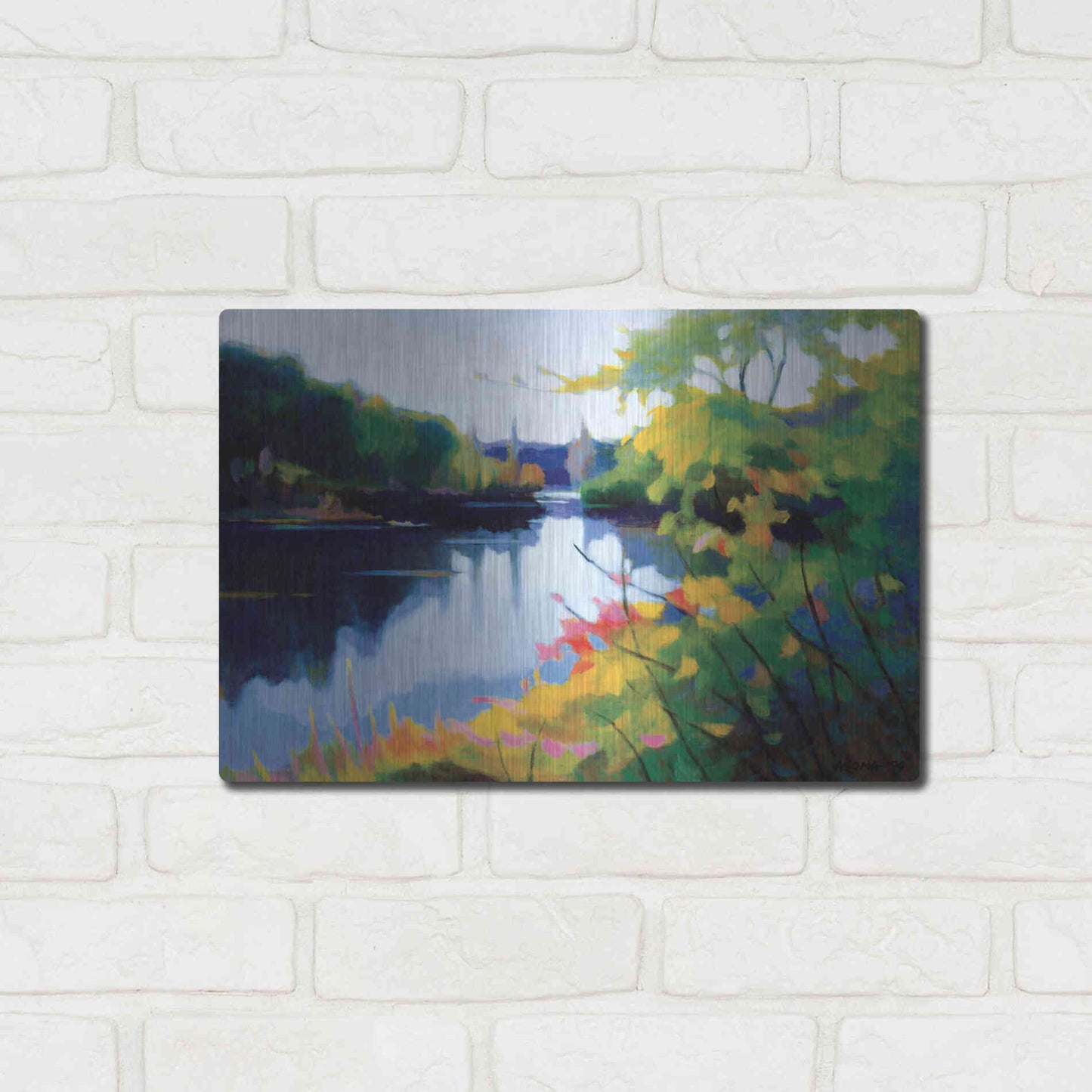 Luxe Metal Art 'Morning Light' by Tadashi Asoma, Metal Wall Art,16x12