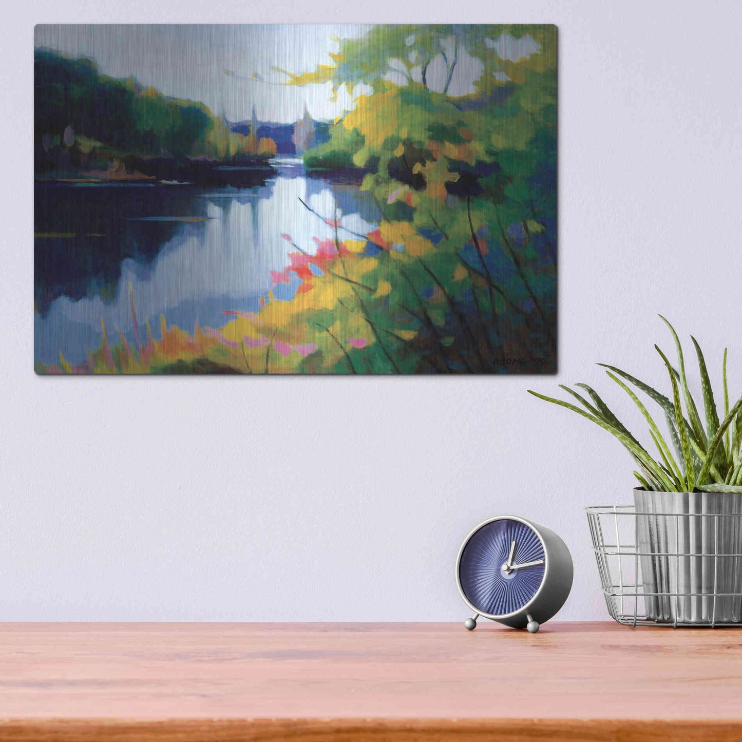 Luxe Metal Art 'Morning Light' by Tadashi Asoma, Metal Wall Art,16x12