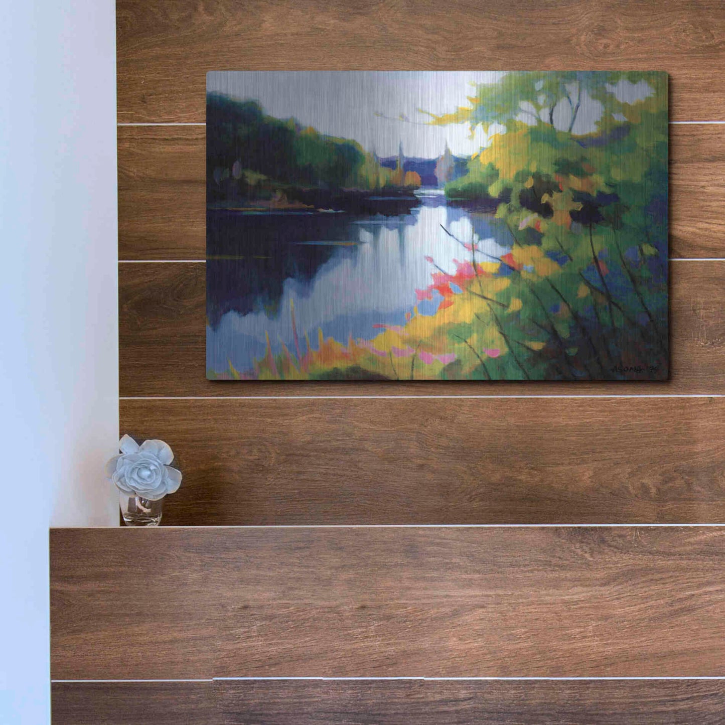 Luxe Metal Art 'Morning Light' by Tadashi Asoma, Metal Wall Art,16x12