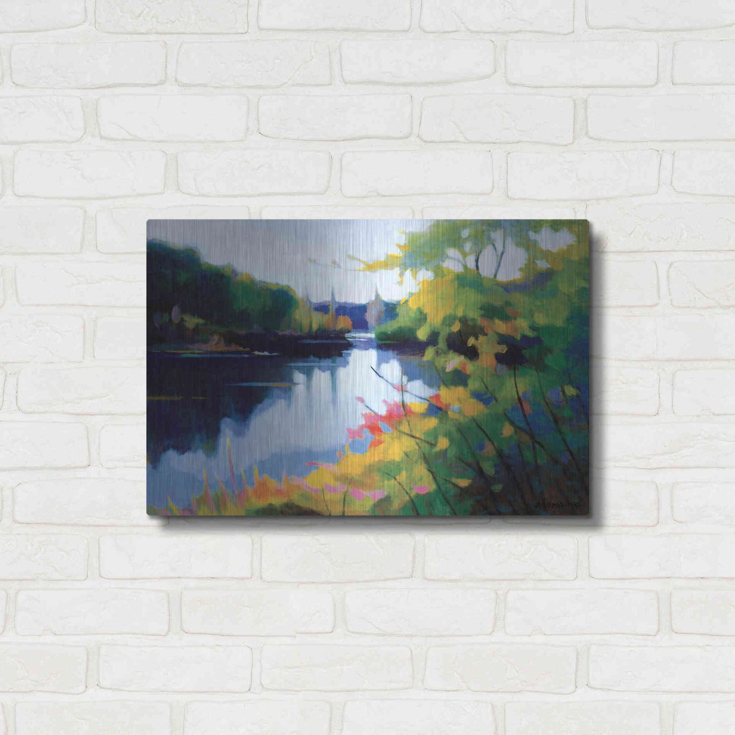 Luxe Metal Art 'Morning Light' by Tadashi Asoma, Metal Wall Art,24x16