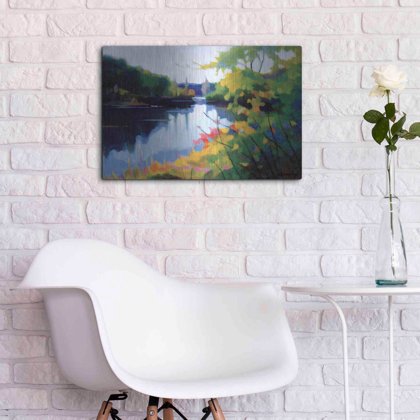 Luxe Metal Art 'Morning Light' by Tadashi Asoma, Metal Wall Art,24x16