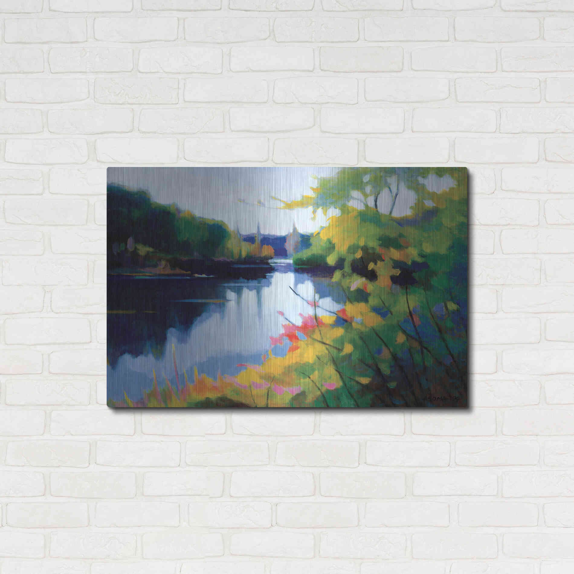 Luxe Metal Art 'Morning Light' by Tadashi Asoma, Metal Wall Art,36x24