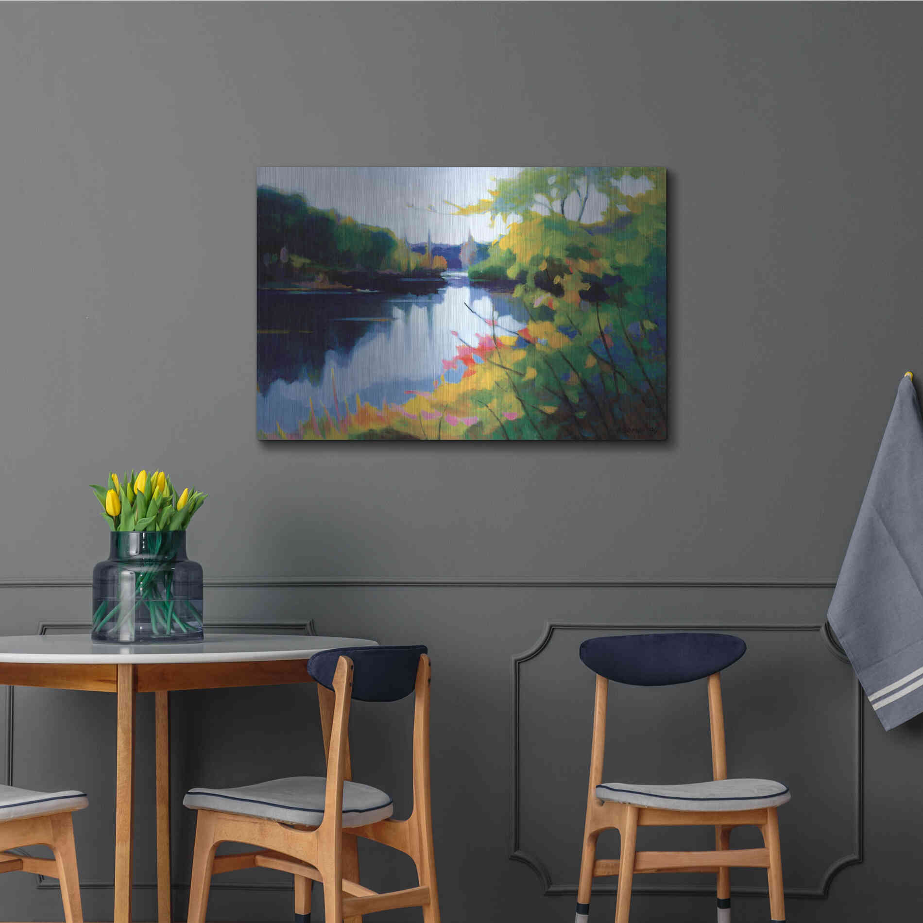 Luxe Metal Art 'Morning Light' by Tadashi Asoma, Metal Wall Art,36x24