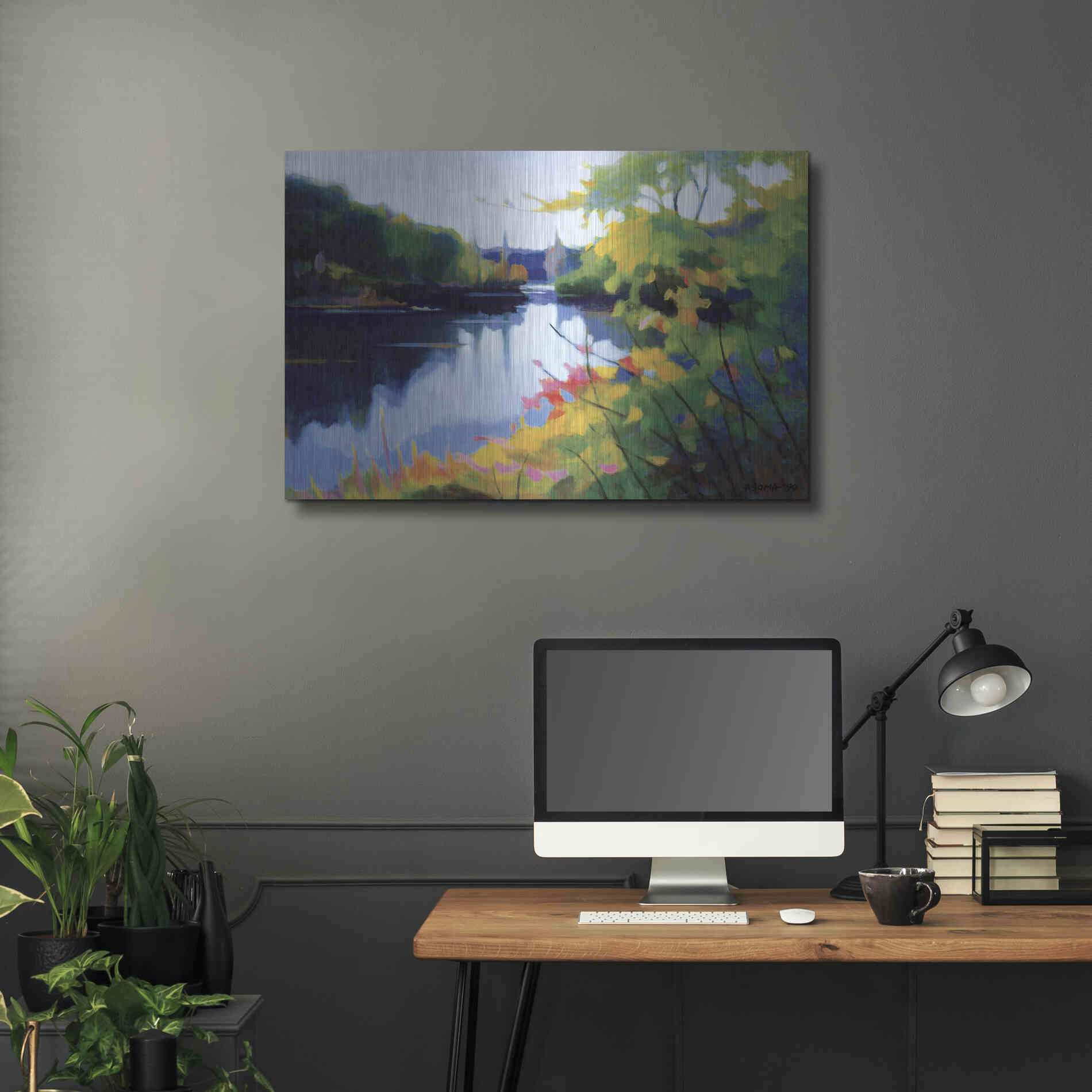 Luxe Metal Art 'Morning Light' by Tadashi Asoma, Metal Wall Art,36x24