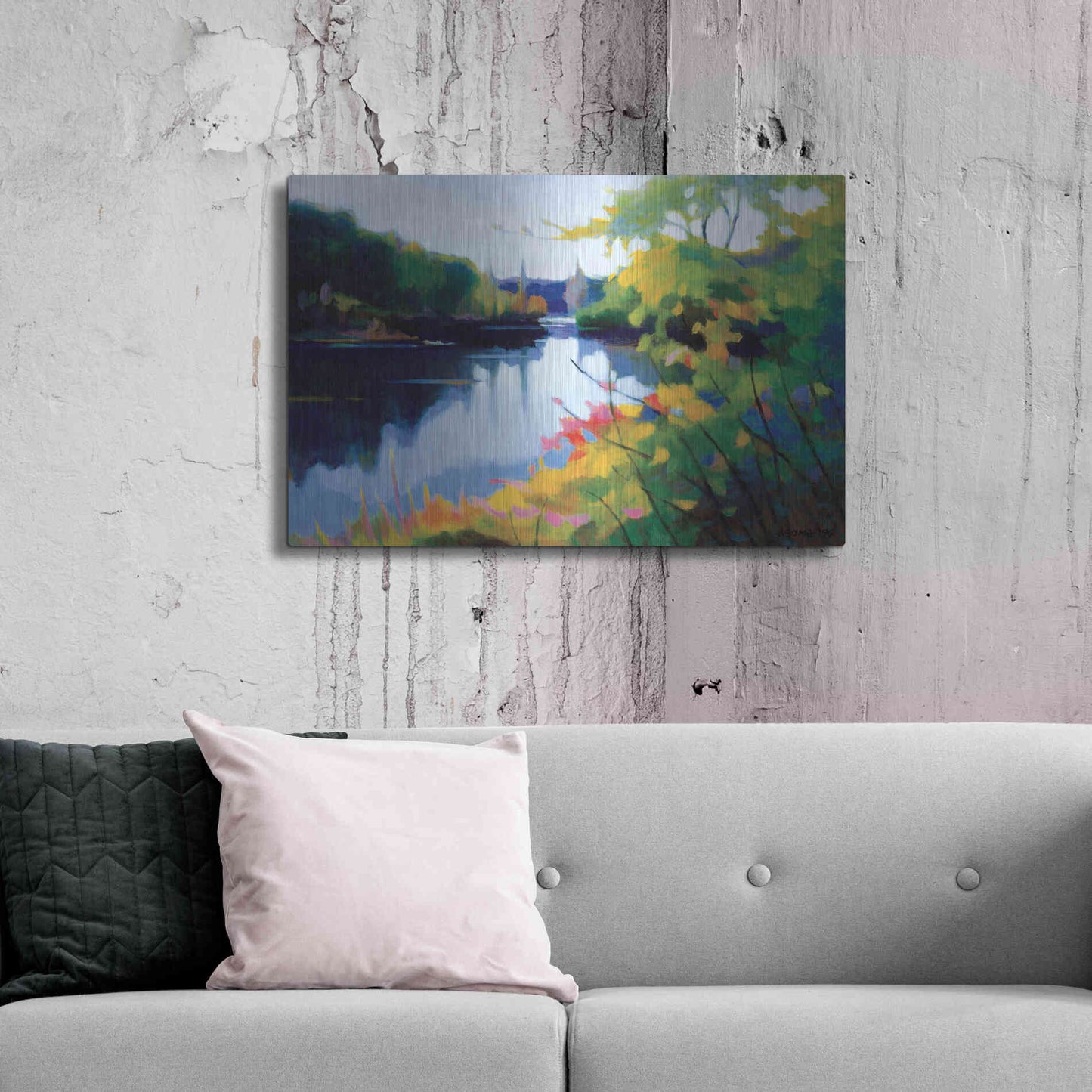 Luxe Metal Art 'Morning Light' by Tadashi Asoma, Metal Wall Art,36x24