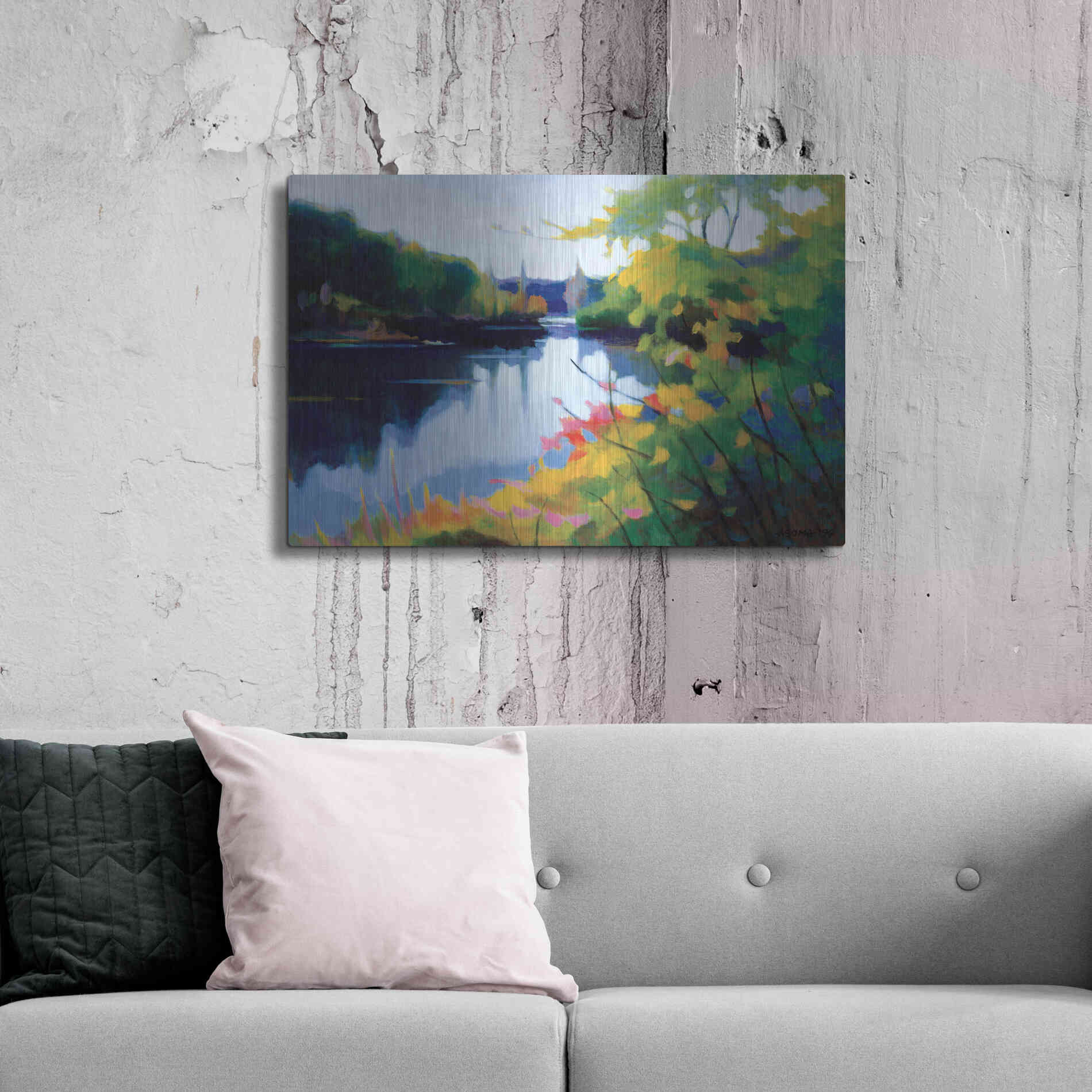 Luxe Metal Art 'Morning Light' by Tadashi Asoma, Metal Wall Art,36x24