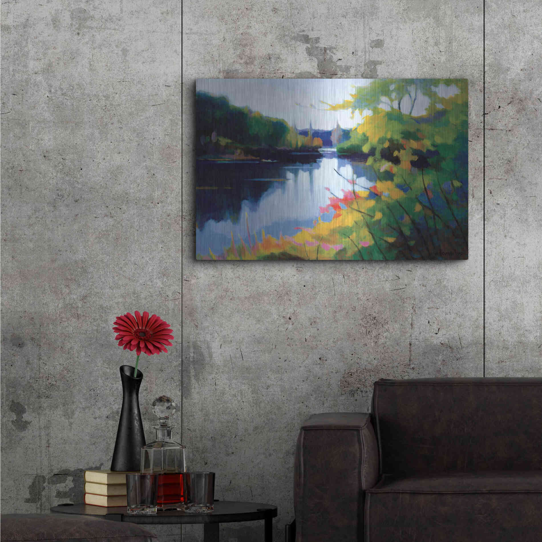 Luxe Metal Art 'Morning Light' by Tadashi Asoma, Metal Wall Art,36x24