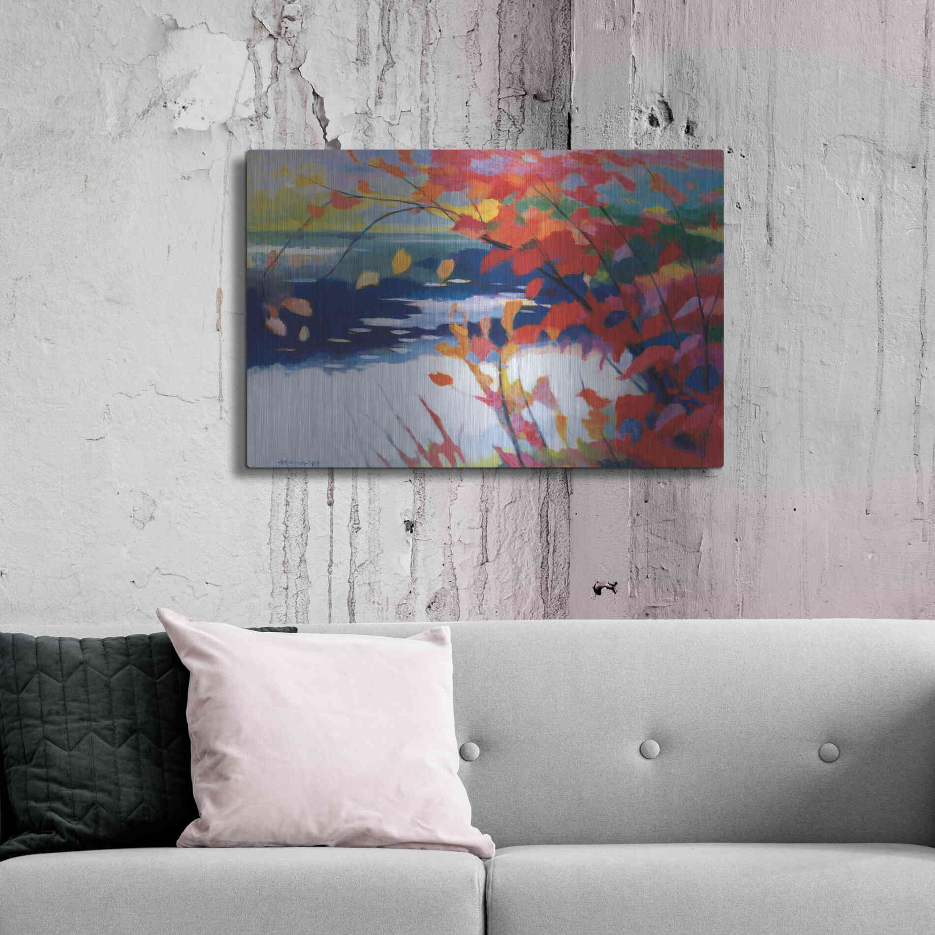 Luxe Metal Art 'Afternoon Calm' by Tadashi Asoma, Metal Wall Art,36x24