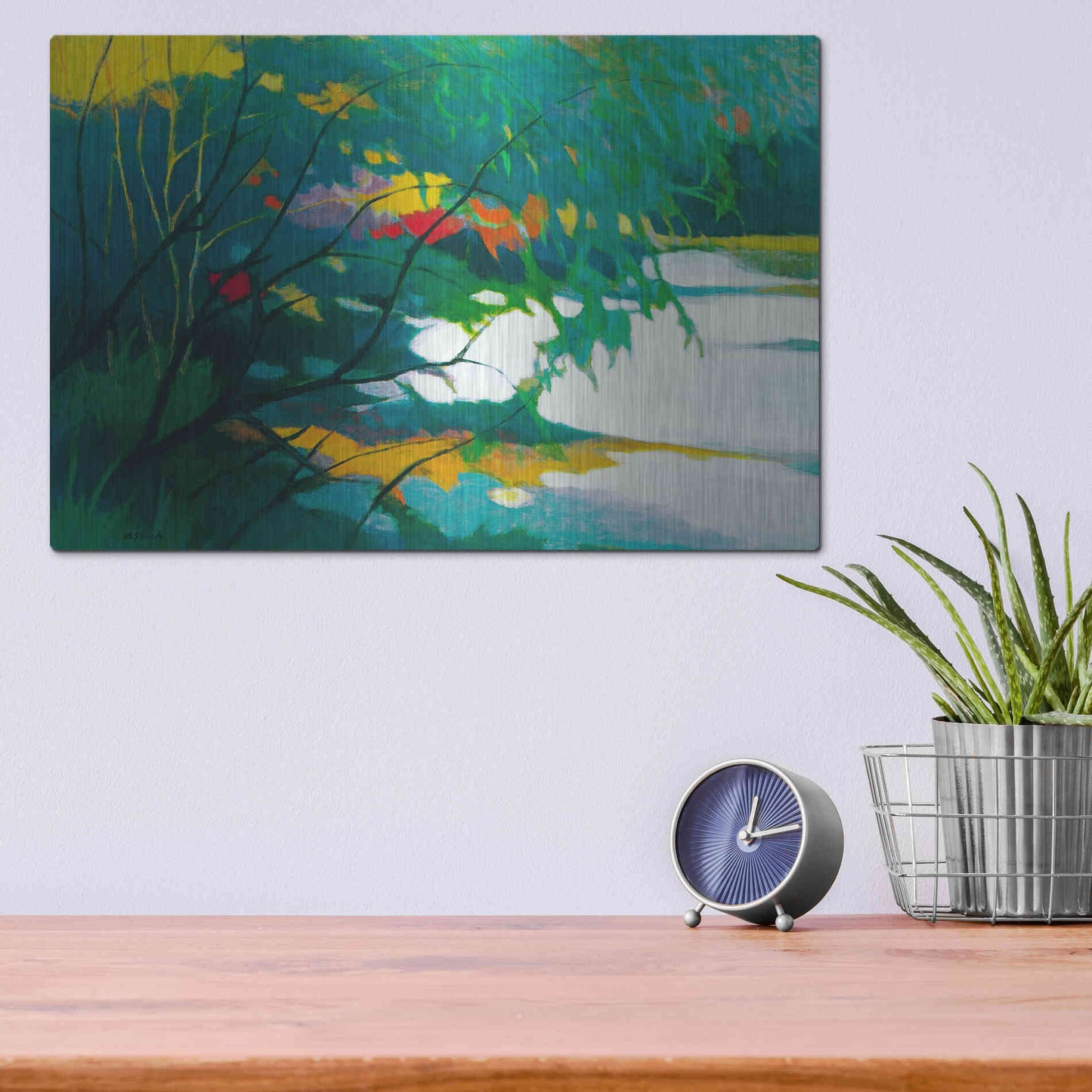 Luxe Metal Art 'Noonday Dreams' by Tadashi Asoma, Metal Wall Art,16x12