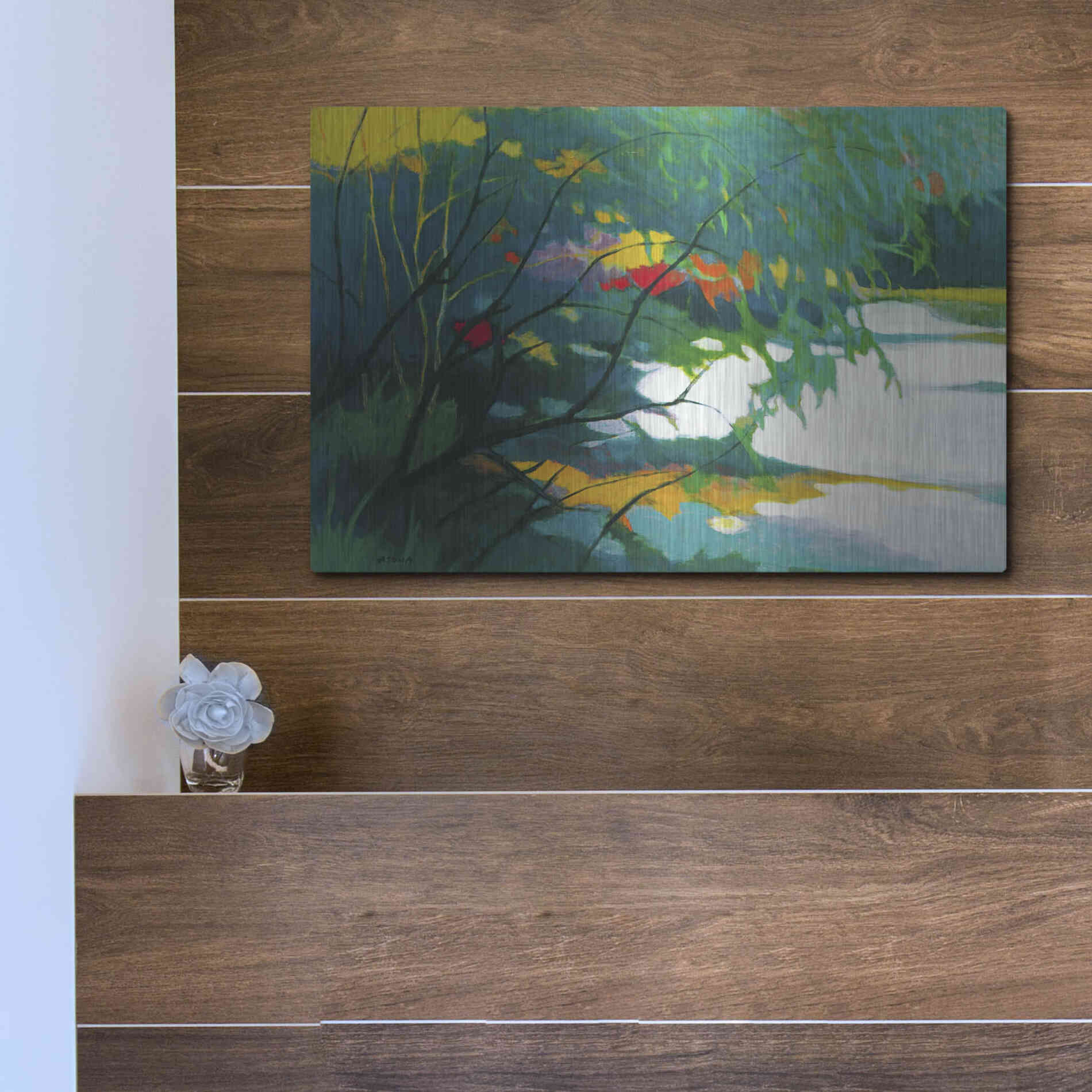 Luxe Metal Art 'Noonday Dreams' by Tadashi Asoma, Metal Wall Art,16x12