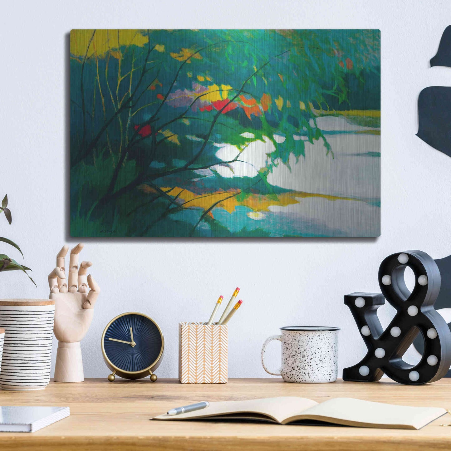 Luxe Metal Art 'Noonday Dreams' by Tadashi Asoma, Metal Wall Art,16x12