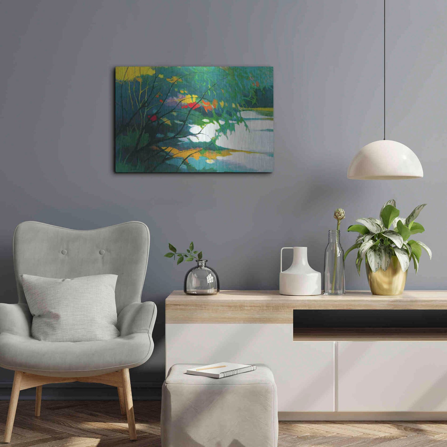 Luxe Metal Art 'Noonday Dreams' by Tadashi Asoma, Metal Wall Art,24x16