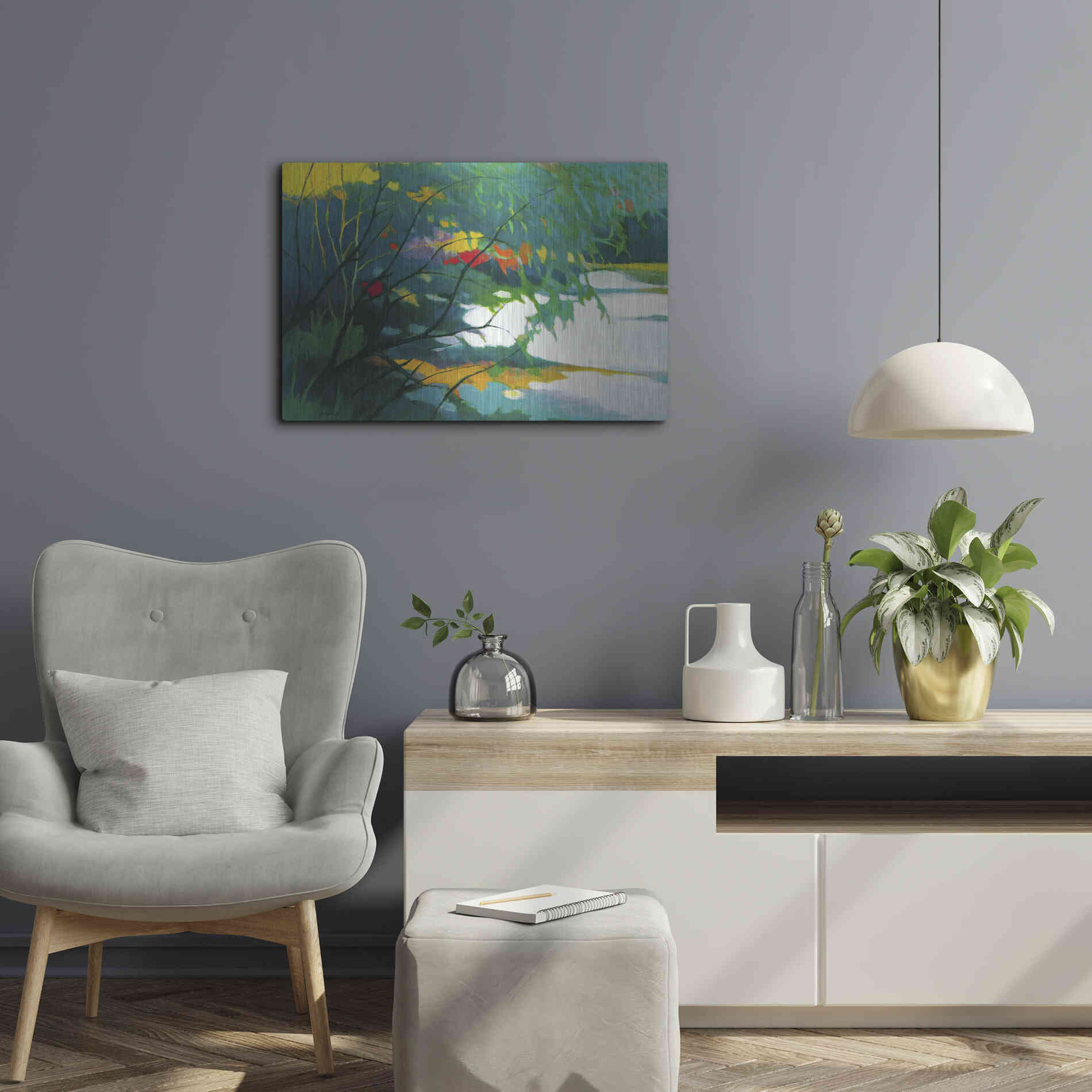 Luxe Metal Art 'Noonday Dreams' by Tadashi Asoma, Metal Wall Art,24x16