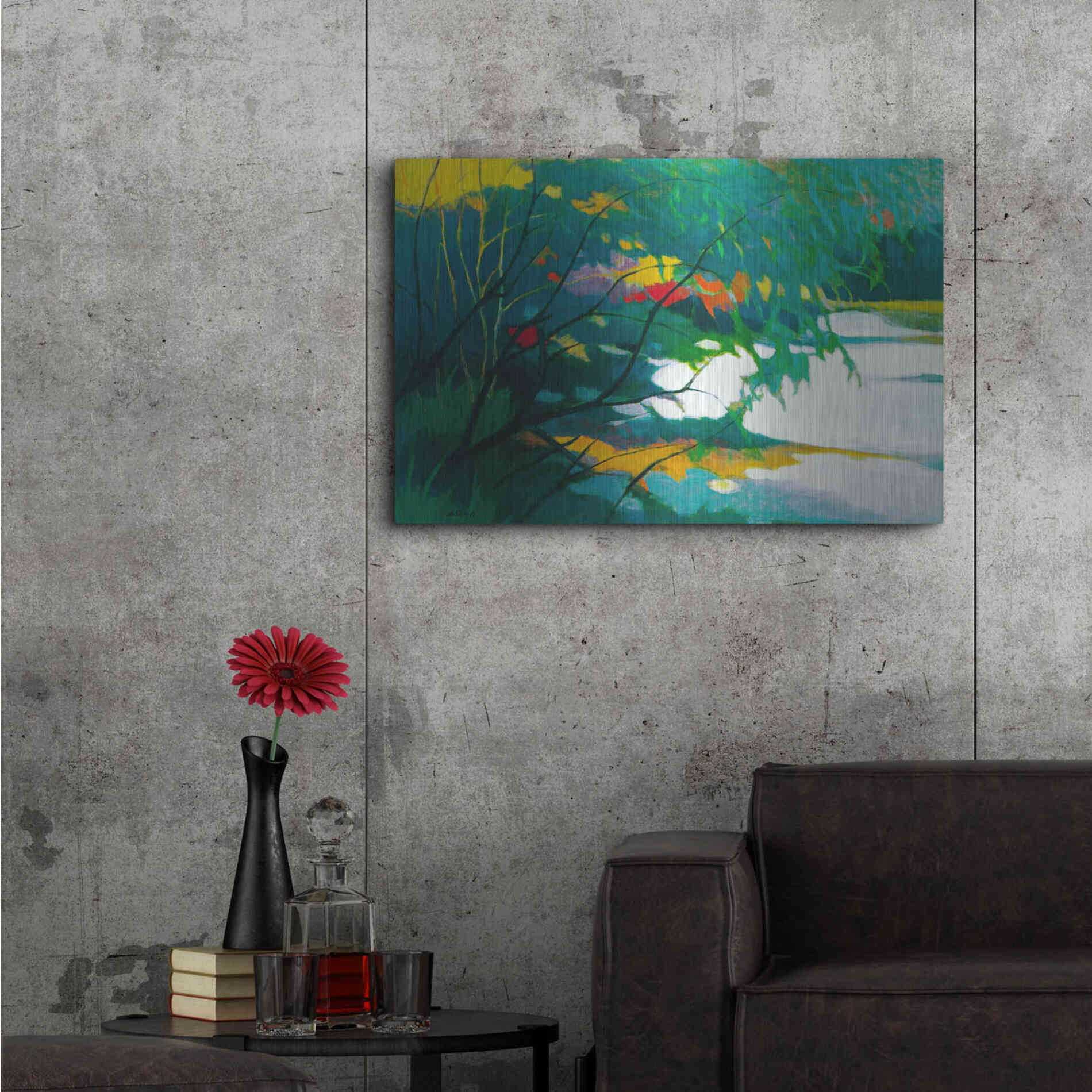 Luxe Metal Art 'Noonday Dreams' by Tadashi Asoma, Metal Wall Art,36x24