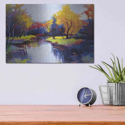 Luxe Metal Art 'Daybreak' by Tadashi Asoma, Metal Wall Art,16x12