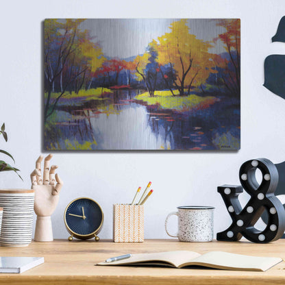 Luxe Metal Art 'Daybreak' by Tadashi Asoma, Metal Wall Art,16x12