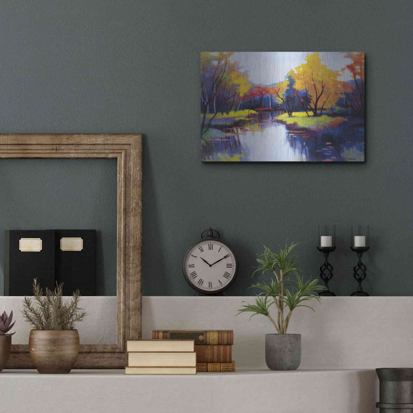 Luxe Metal Art 'Daybreak' by Tadashi Asoma, Metal Wall Art,16x12