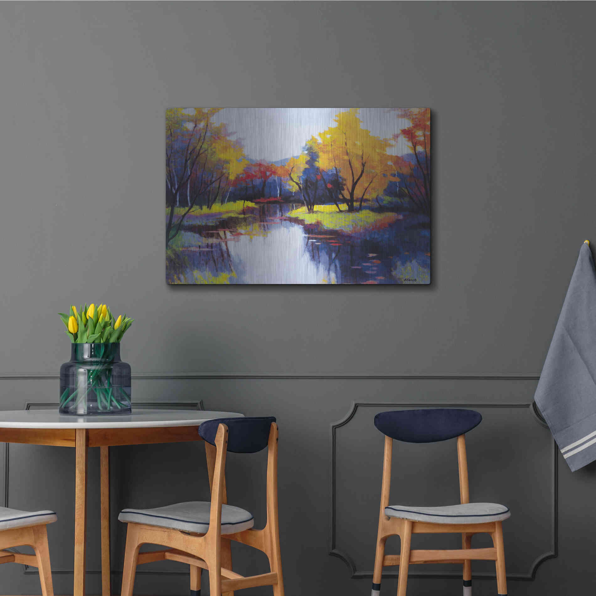 Luxe Metal Art 'Daybreak' by Tadashi Asoma, Metal Wall Art,36x24