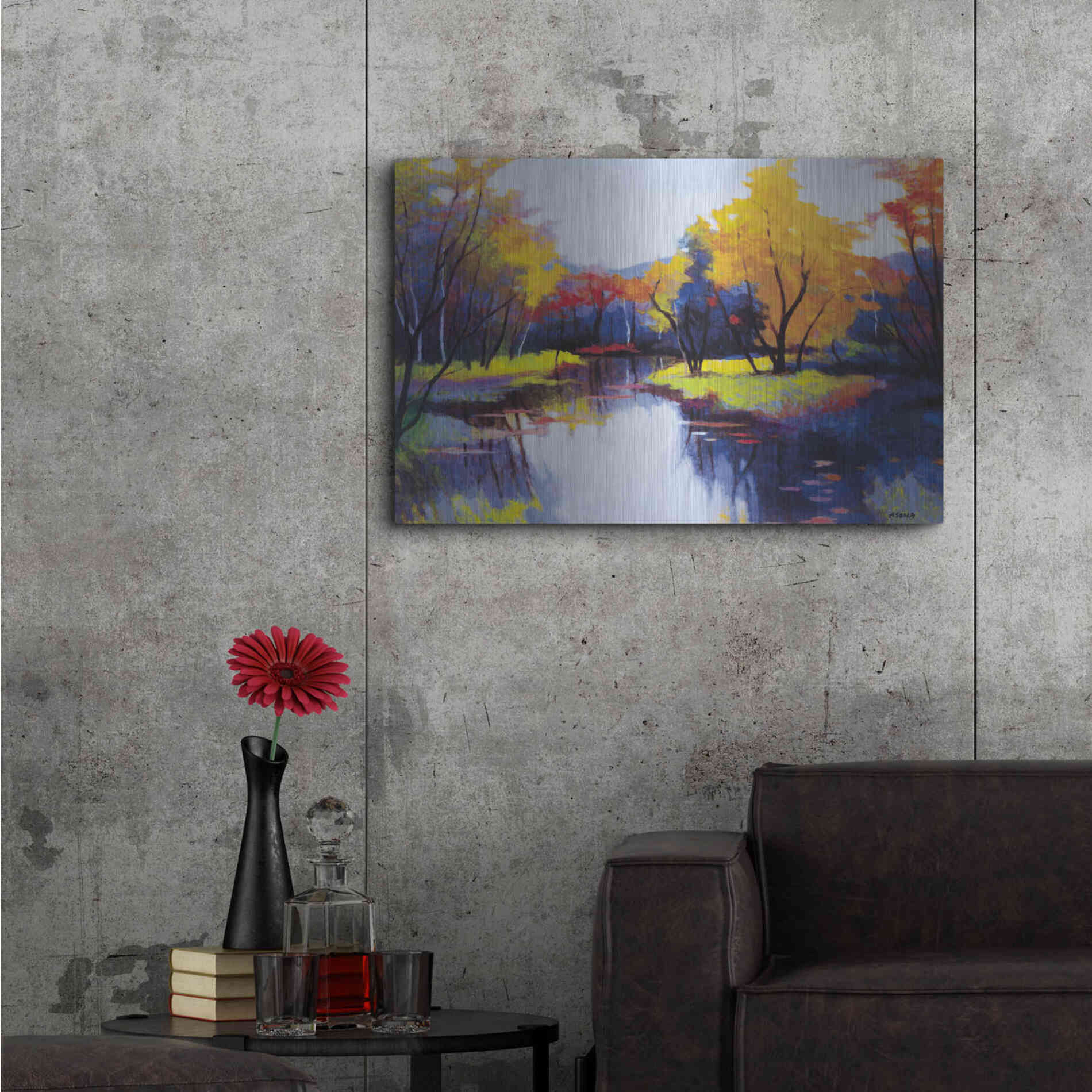 Luxe Metal Art 'Daybreak' by Tadashi Asoma, Metal Wall Art,36x24