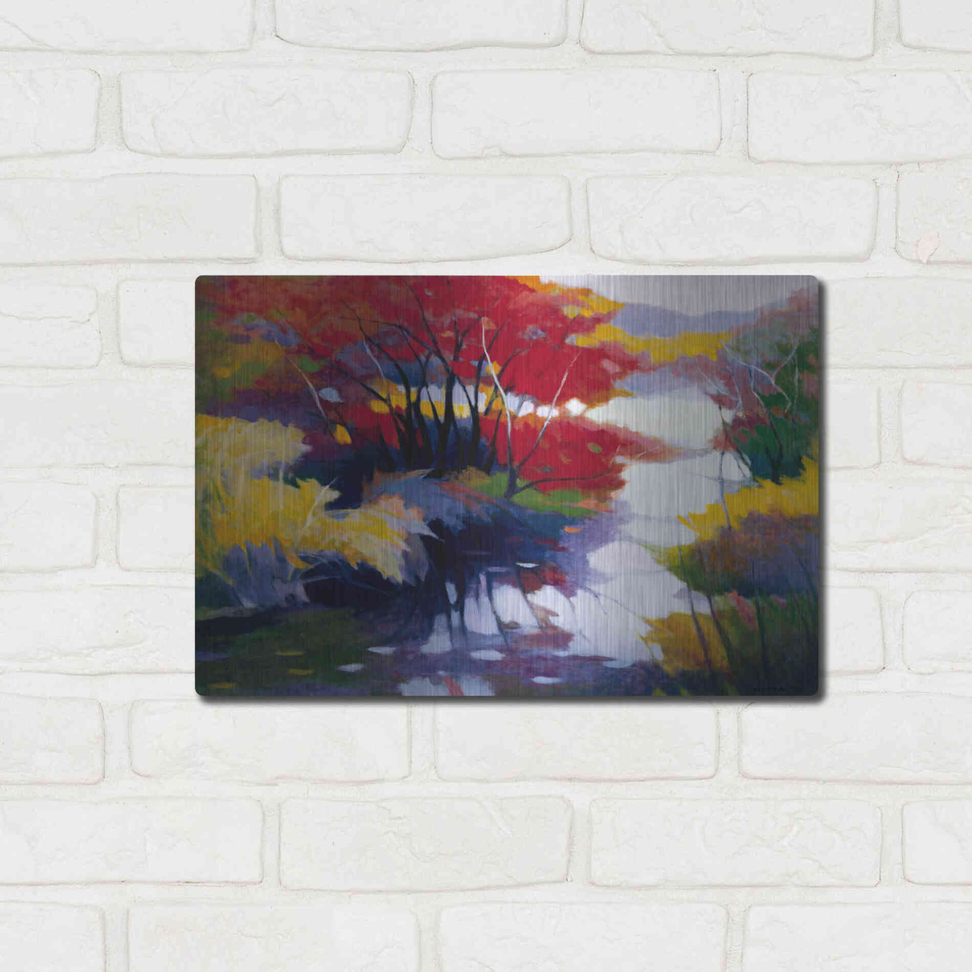 Luxe Metal Art 'Indian Summer' by Tadashi Asoma, Metal Wall Art,16x12