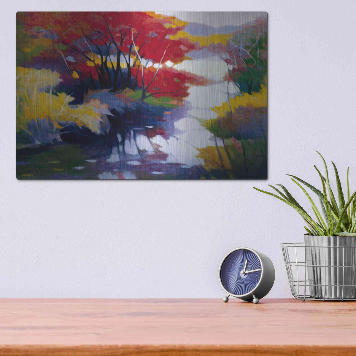 Luxe Metal Art 'Indian Summer' by Tadashi Asoma, Metal Wall Art,16x12