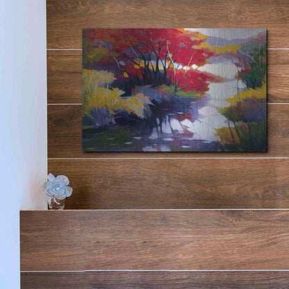 Luxe Metal Art 'Indian Summer' by Tadashi Asoma, Metal Wall Art,16x12