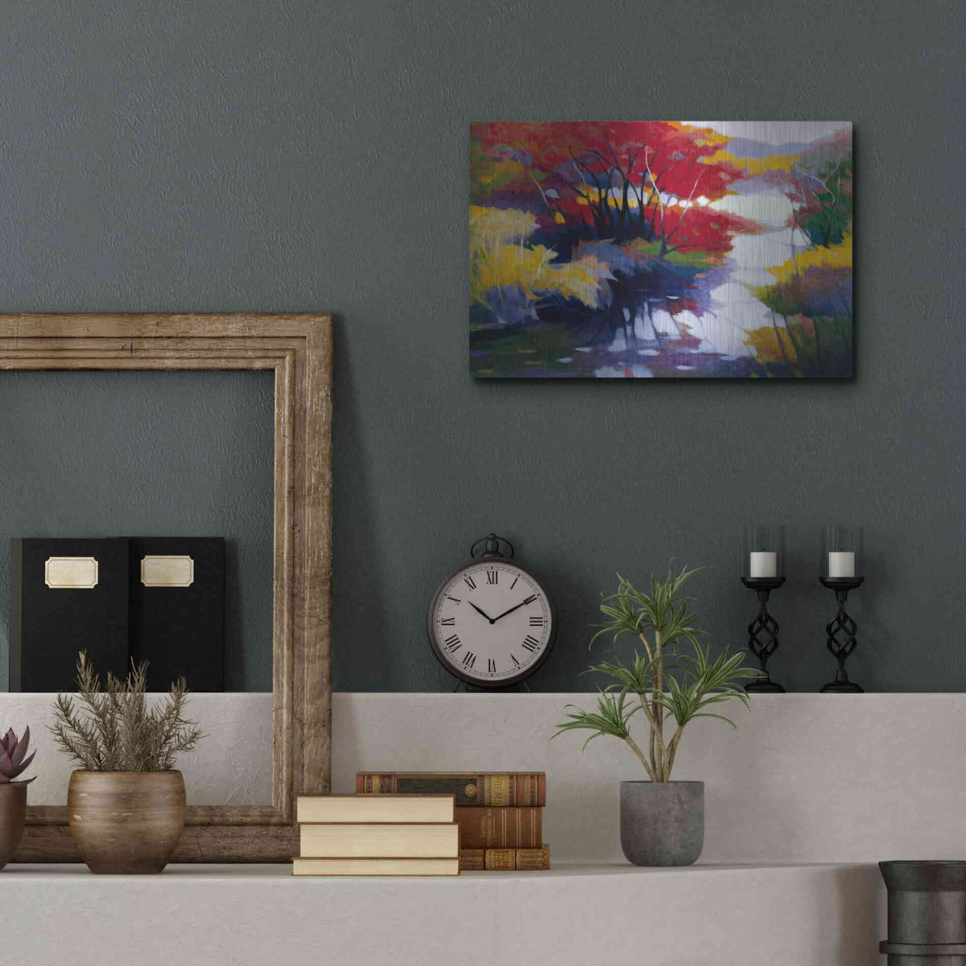 Luxe Metal Art 'Indian Summer' by Tadashi Asoma, Metal Wall Art,16x12