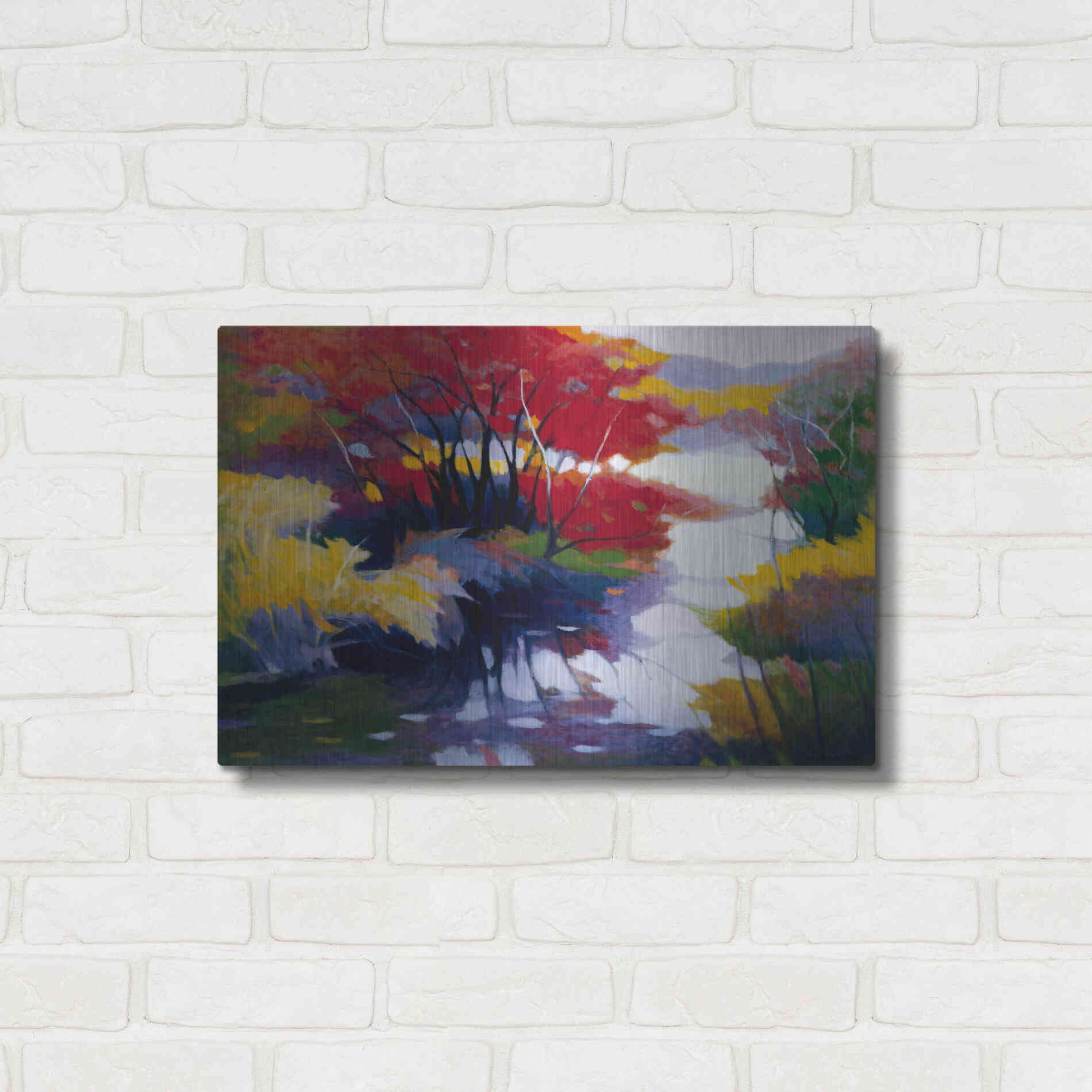 Luxe Metal Art 'Indian Summer' by Tadashi Asoma, Metal Wall Art,24x16