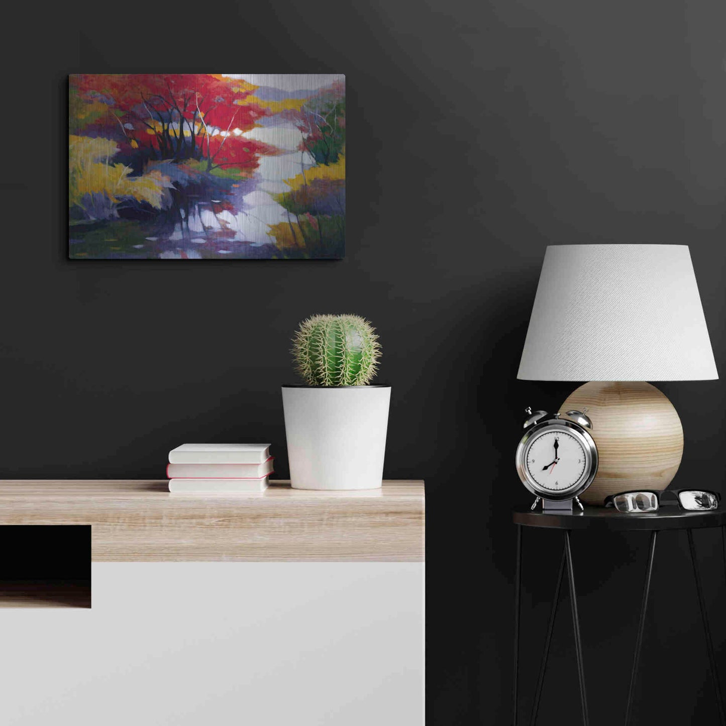 Luxe Metal Art 'Indian Summer' by Tadashi Asoma, Metal Wall Art,24x16