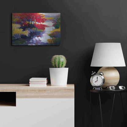 Luxe Metal Art 'Indian Summer' by Tadashi Asoma, Metal Wall Art,24x16