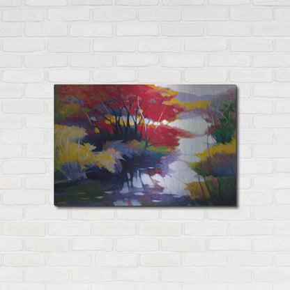 Luxe Metal Art 'Indian Summer' by Tadashi Asoma, Metal Wall Art,36x24