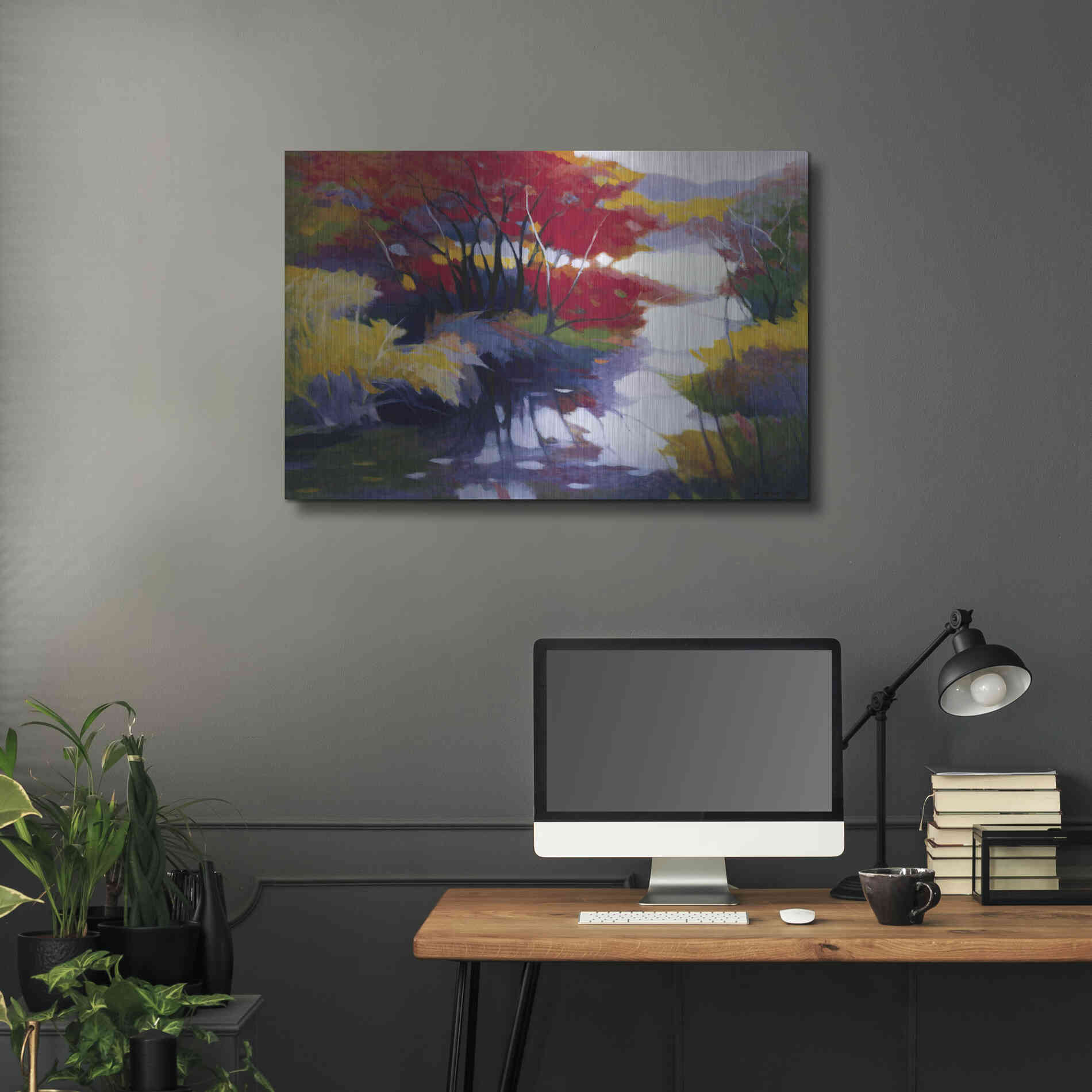 Luxe Metal Art 'Indian Summer' by Tadashi Asoma, Metal Wall Art,36x24