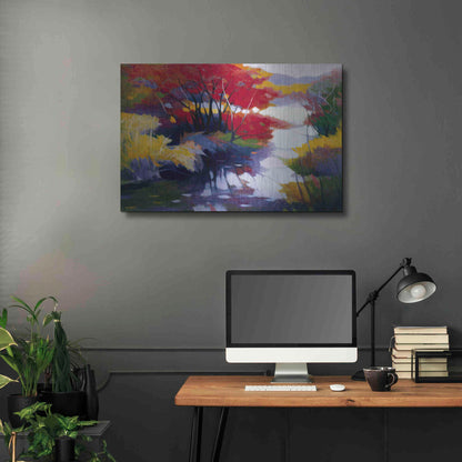 Luxe Metal Art 'Indian Summer' by Tadashi Asoma, Metal Wall Art,36x24