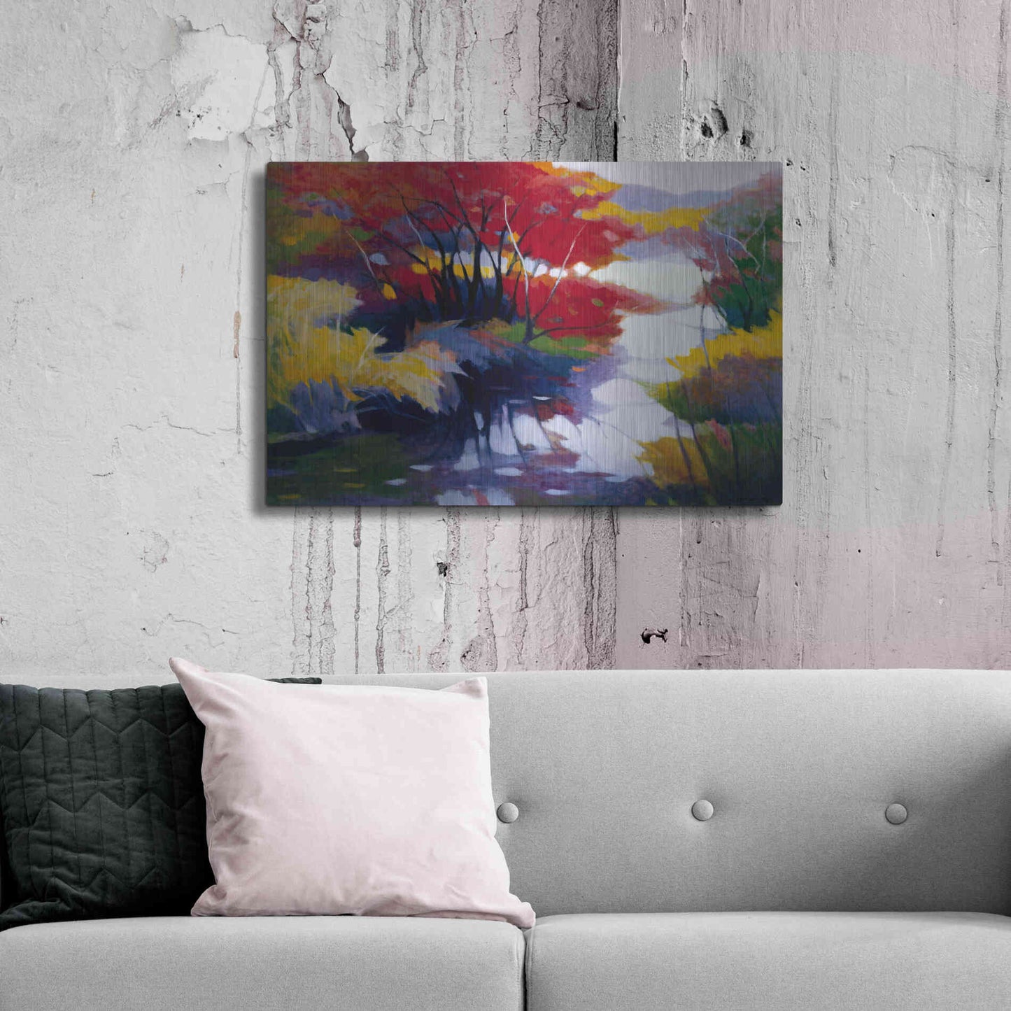 Luxe Metal Art 'Indian Summer' by Tadashi Asoma, Metal Wall Art,36x24