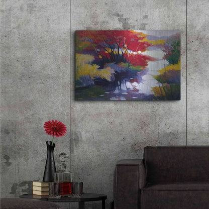 Luxe Metal Art 'Indian Summer' by Tadashi Asoma, Metal Wall Art,36x24
