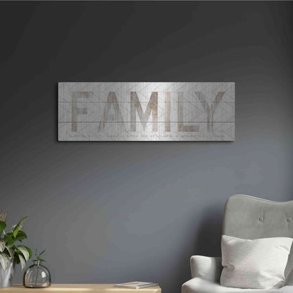 Luxe Metal Art 'Family Chevron' by Cindy Jacobs, Metal Wall Art,36x12