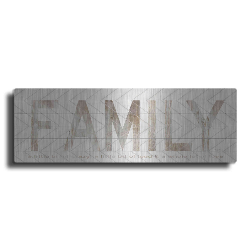 Luxe Metal Art 'Family Chevron' by Cindy Jacobs, Metal Wall Art