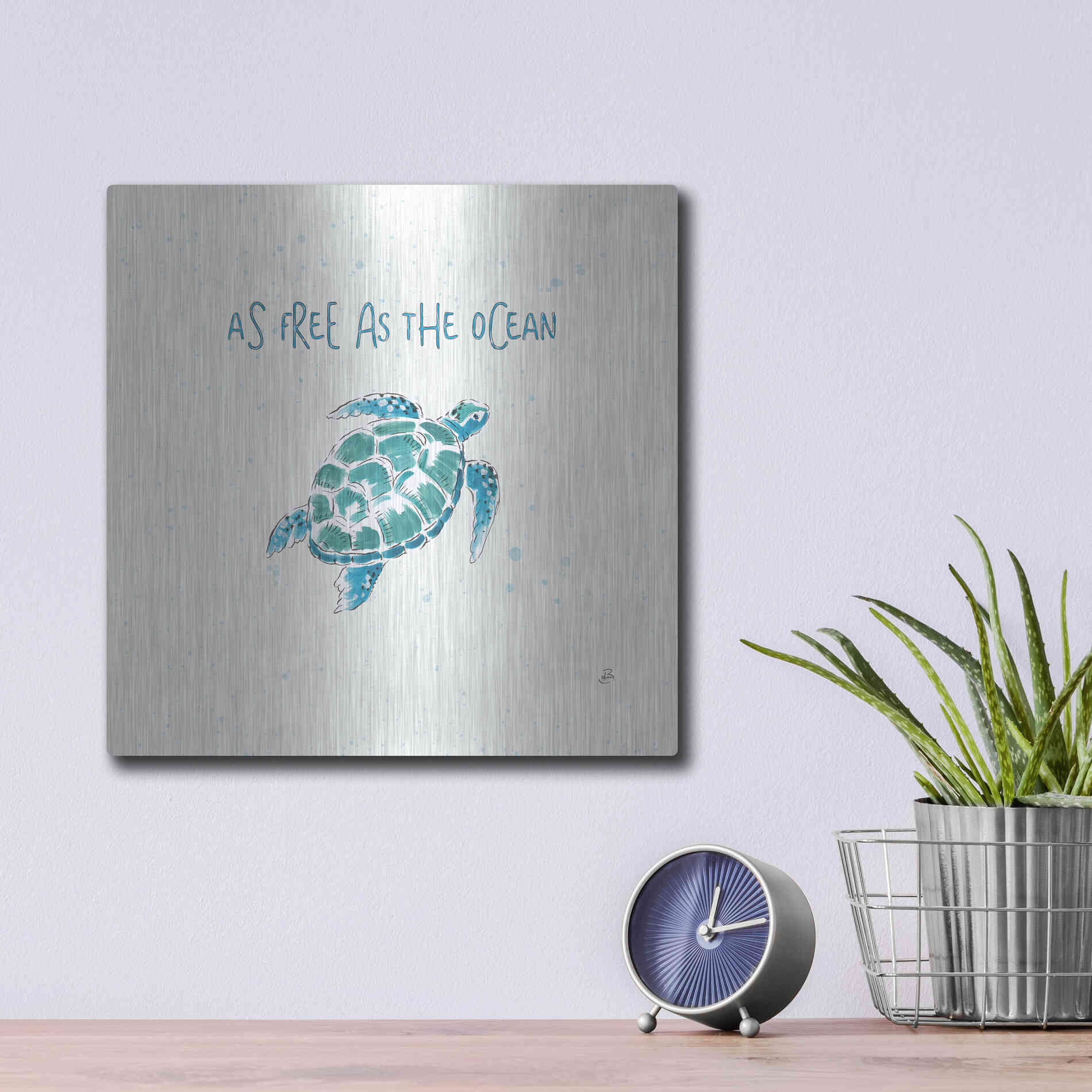 Luxe Metal Art 'Maritime III' by Daphne Brissonet, Metal Wall Art,12x12